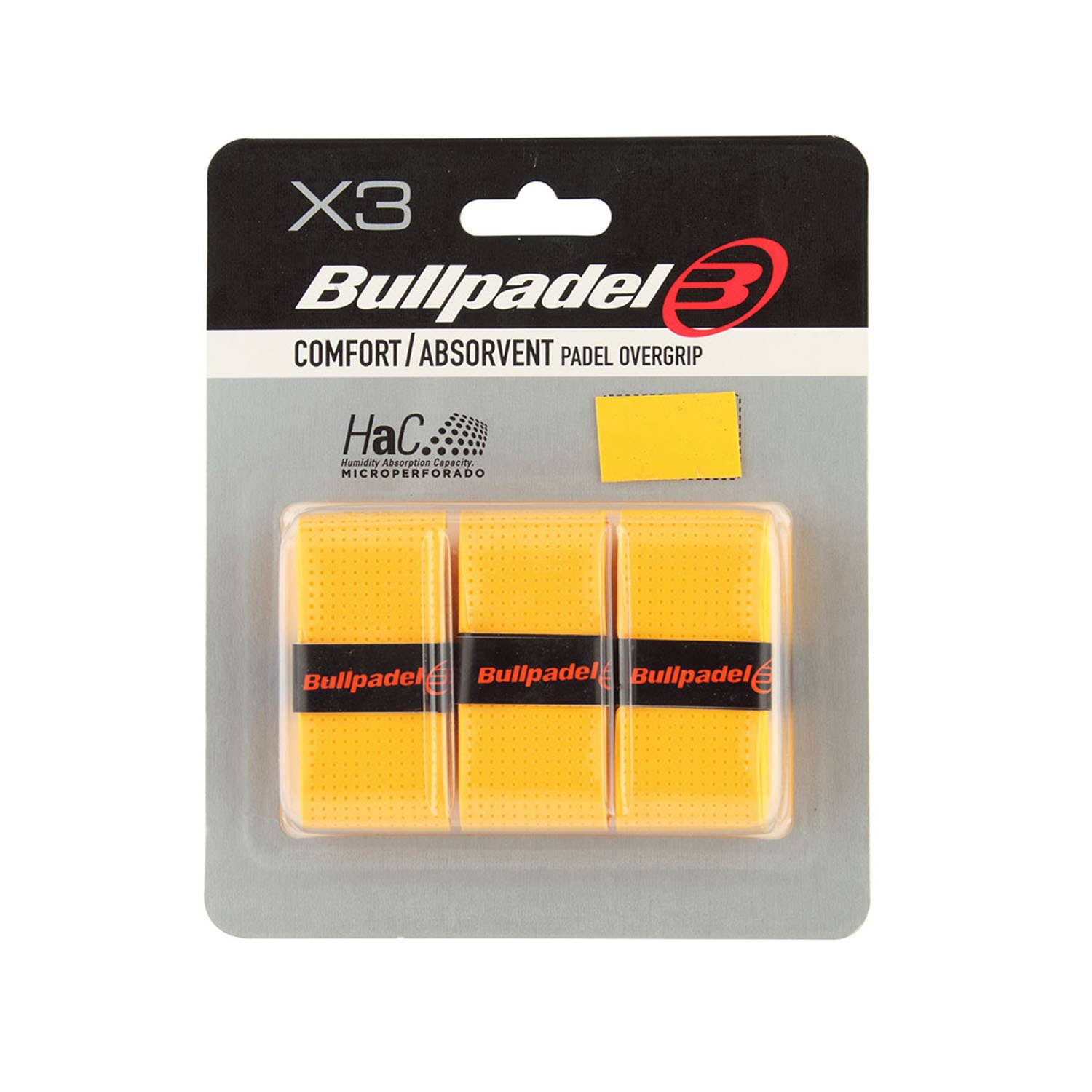 3 YELLOW BULLPADEL GB-1201 OVERGRIPS