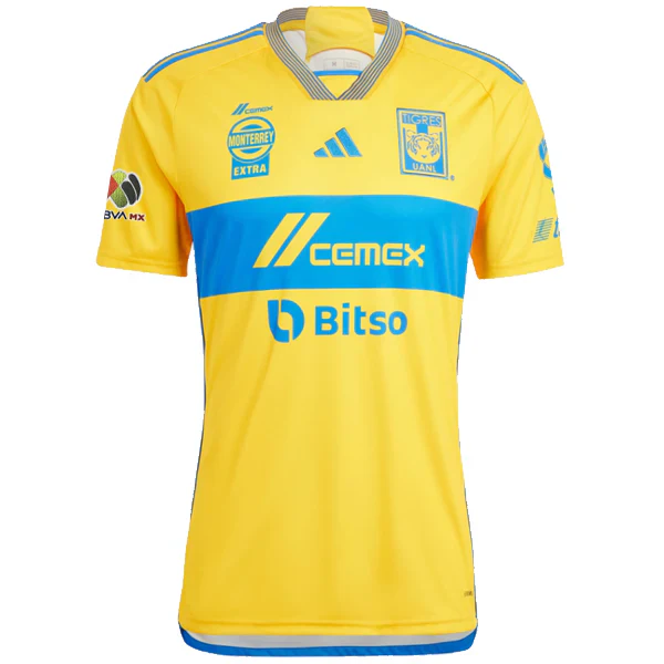 Tigres UANL Home Jersey w/ Liga MX Patch 23/24 (Team College Gold)