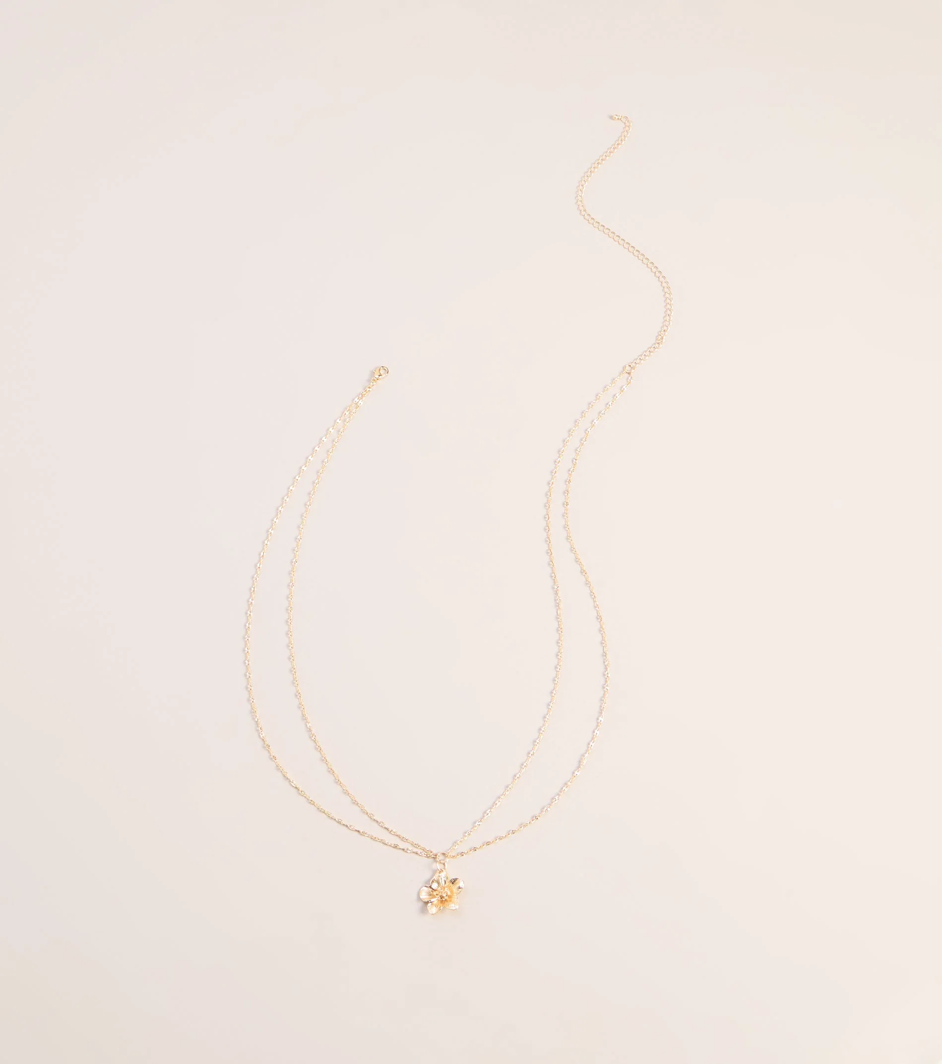Island Detail Tropical Flower Charm Belly Chain
