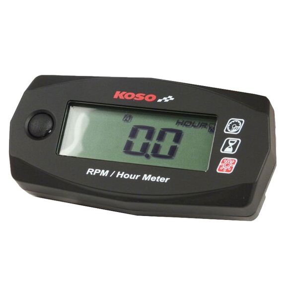 Koso Mini Style Universal Hour Meter with Universal Rev CounterRef: 4491389 / 1056053