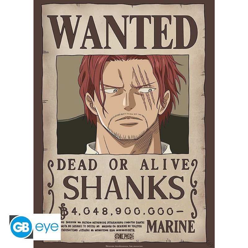 ONE PIECE Poster Wanted Shanks (52 x 38cm)