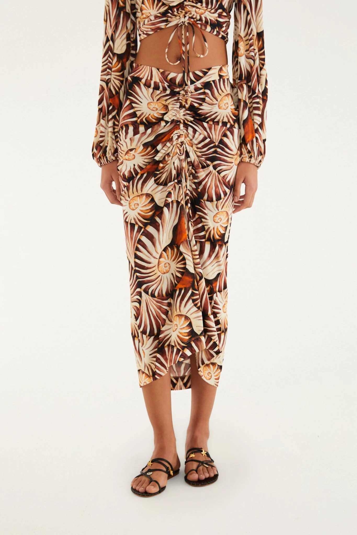 Ammonite Multicolor Midi Skirt