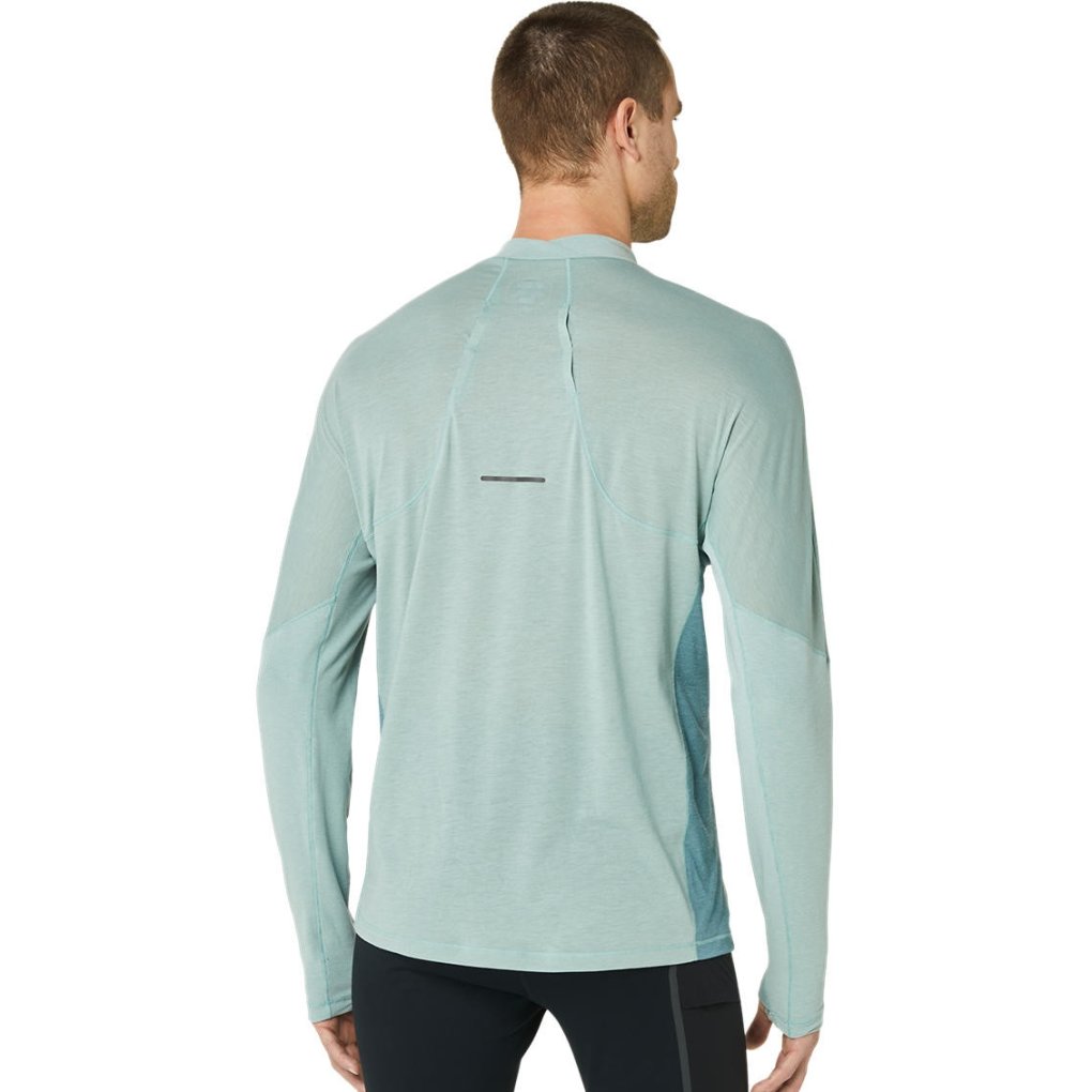 asics Metarun Mock Neck Longsleeve Men - ocean haze/foggy teal