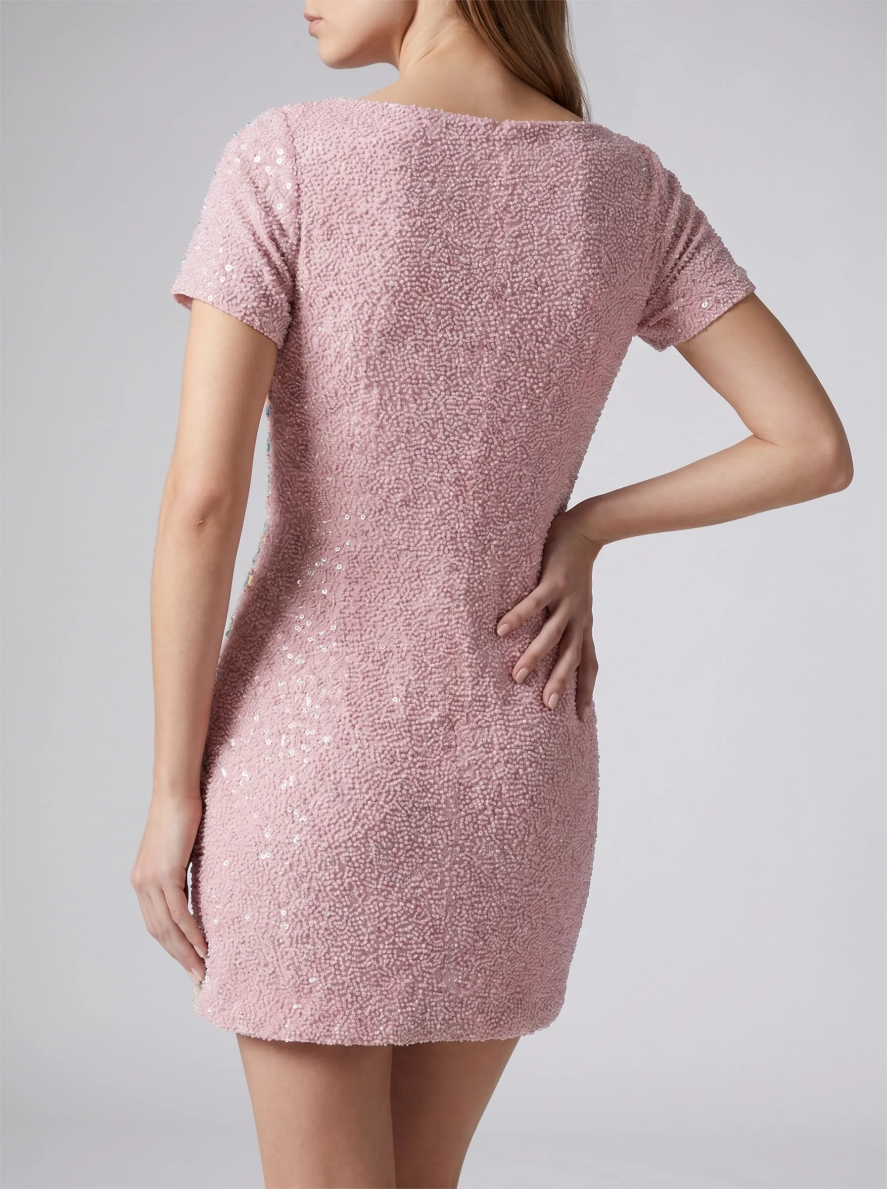 Florence Sleeve Pink Mini Dress