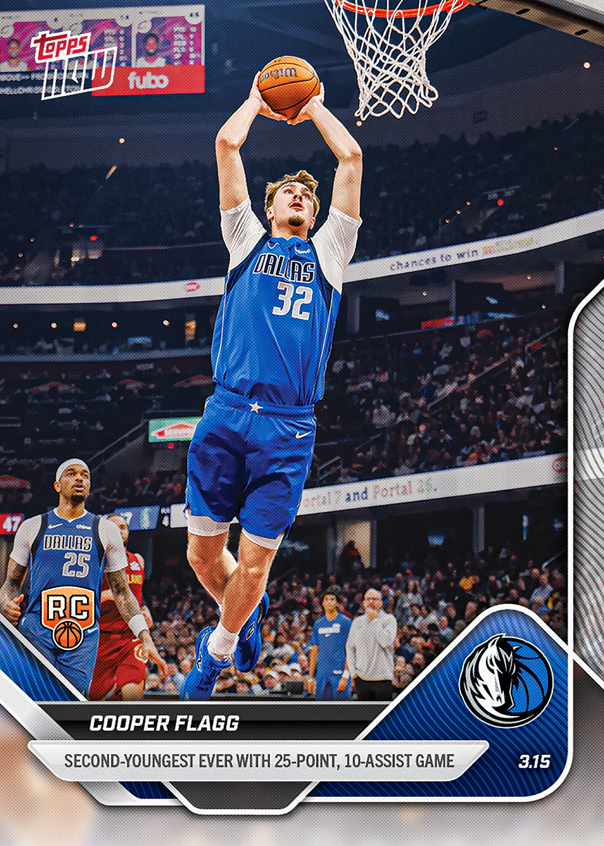 Cooper Flagg - 2025-26 NBA Topps NOW® - Card 207 - PR: 12,461