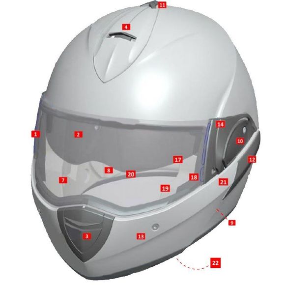 Shark EVOLINE PRO CARBON cheek pads - BlackRef: SH1244