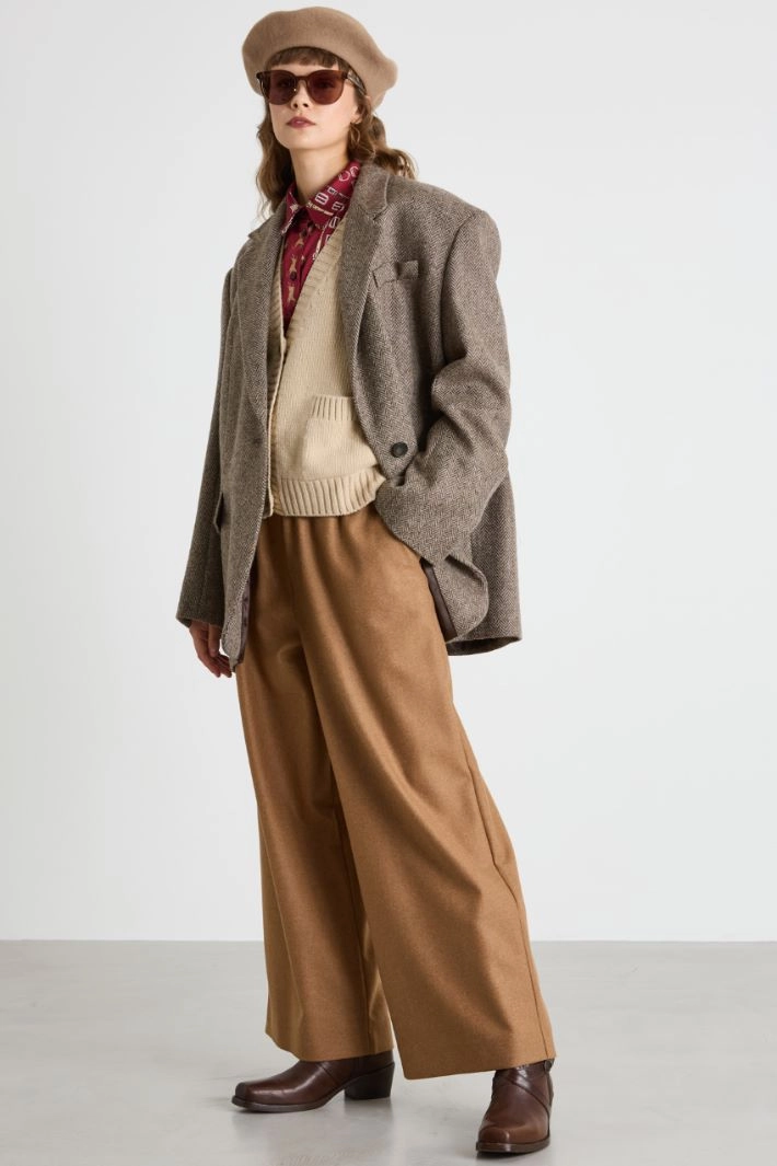 Cardigan with pockets - BEIGE