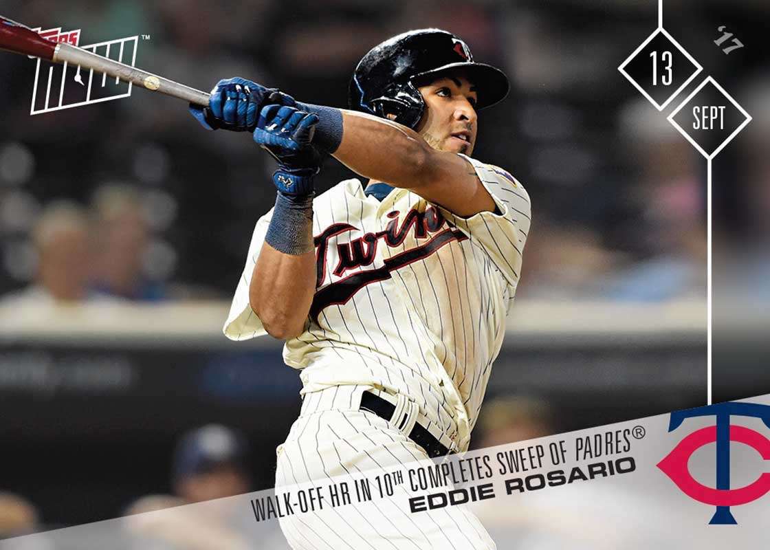 Eddie Rosario - 09/13/2017 TOPPS NOW® CARD 601 - Print Run: 266