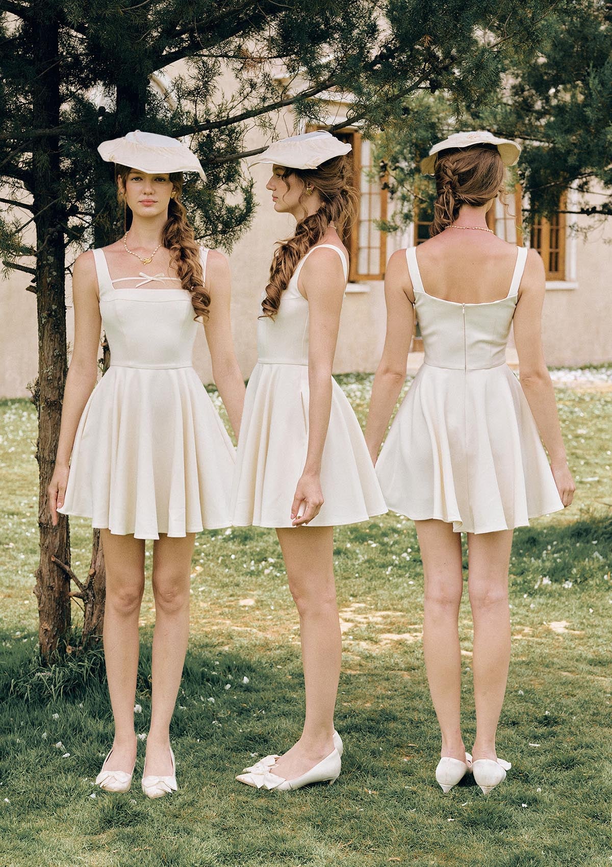 Beyond Campus White Dress(Short)