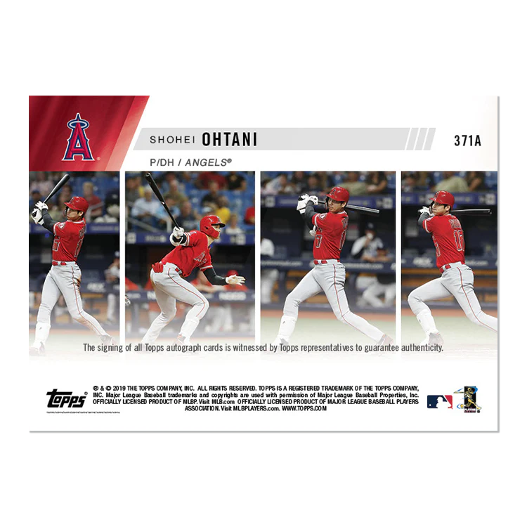 On-Card Autograph # to 99 - Shohei Ohtani - MLB TOPPS NOW® Card 371A