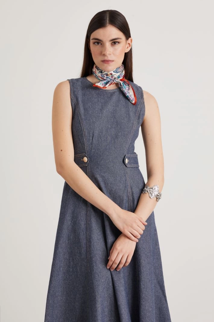 Silk scarf - CREAM ORANGE