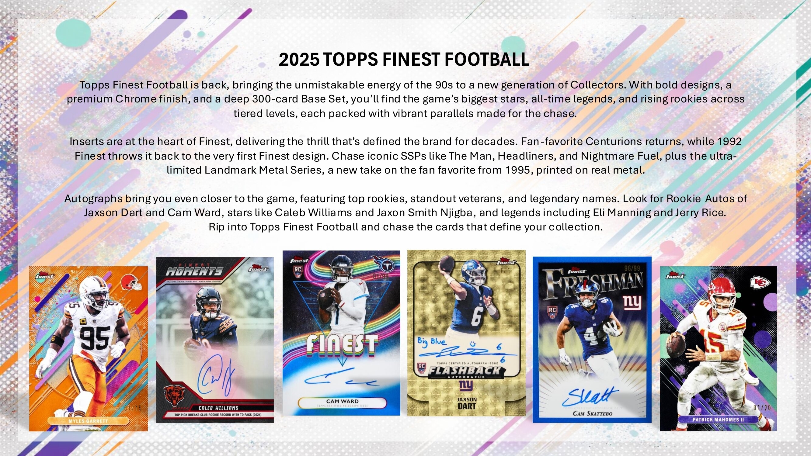 2025 Topps Finest Football NFL Hobby Pack