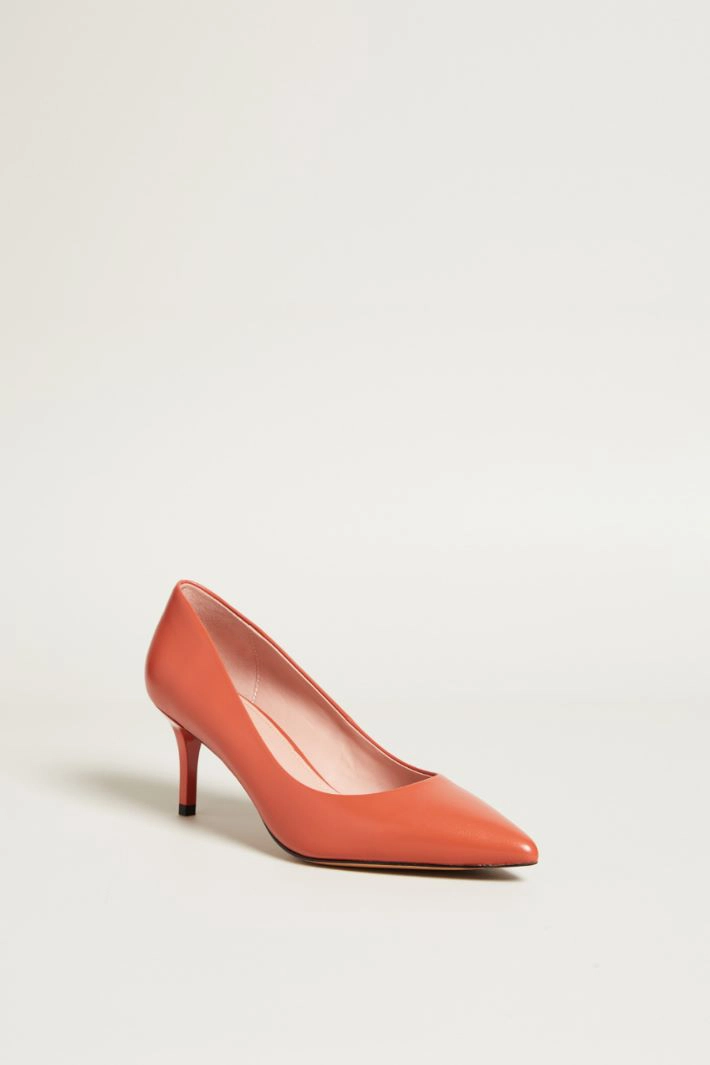 Leather pumps - SALMON