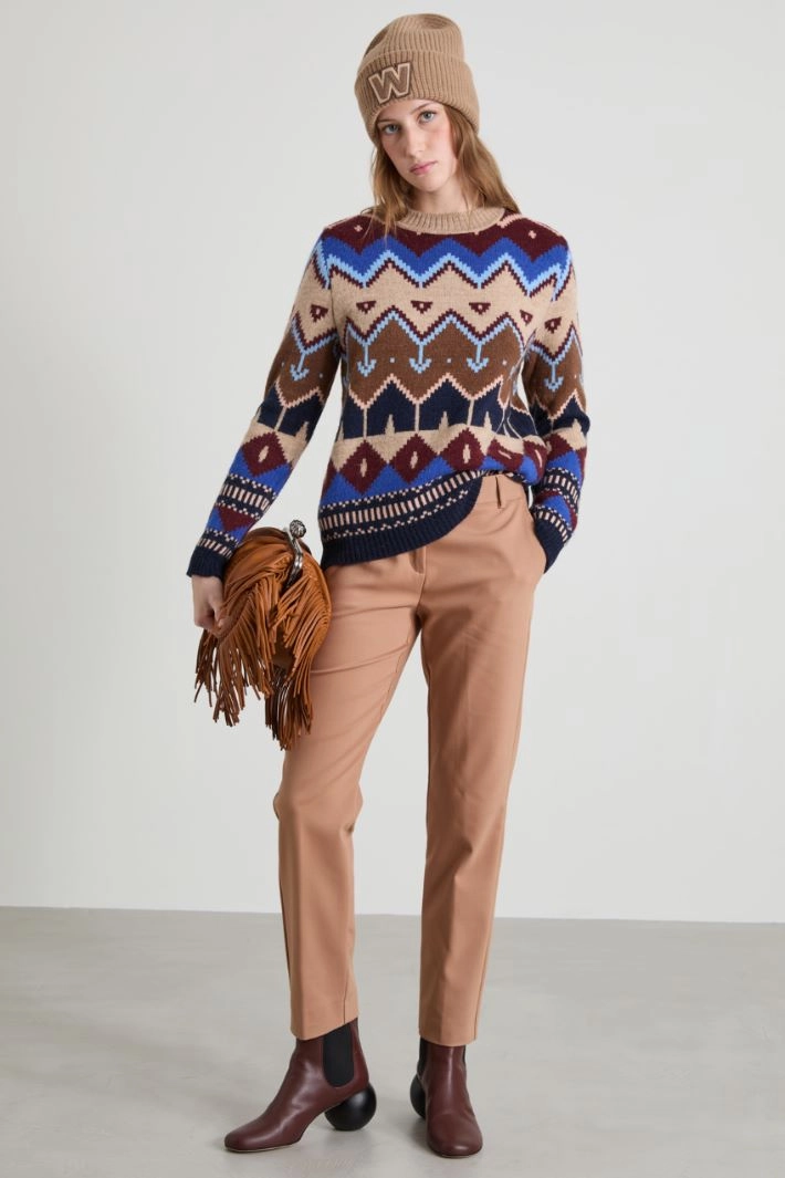Cigarette trousers - CAMEL