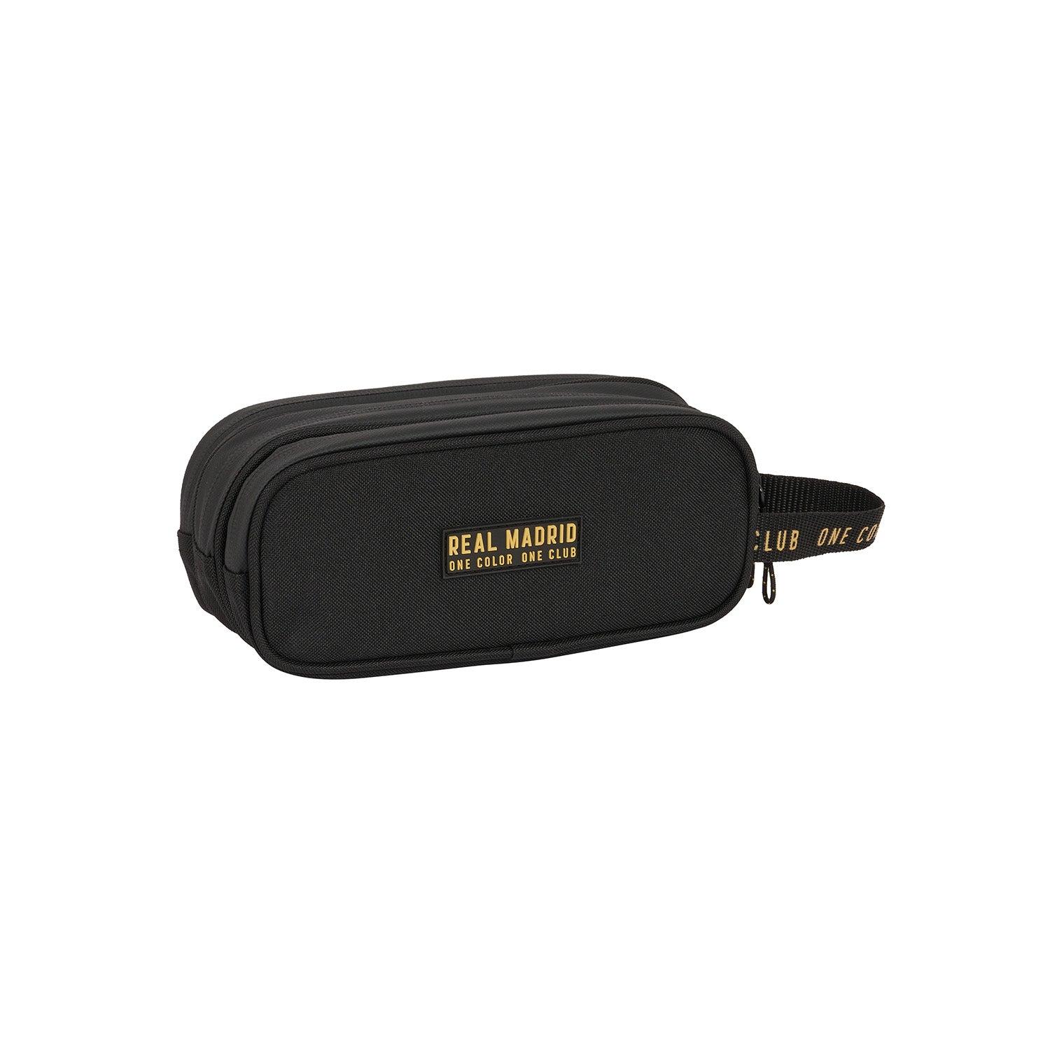 Triple Pencil Case Black/Mustard Real Madrid