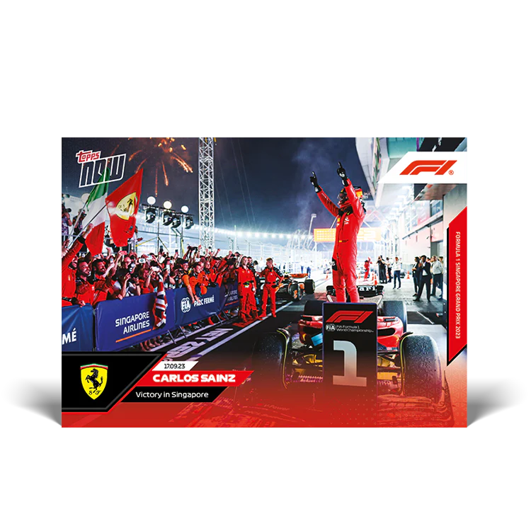 Topps UK - Carlos Sainz - Victory in Singapore - F1 TOPPS NOW® Card #46