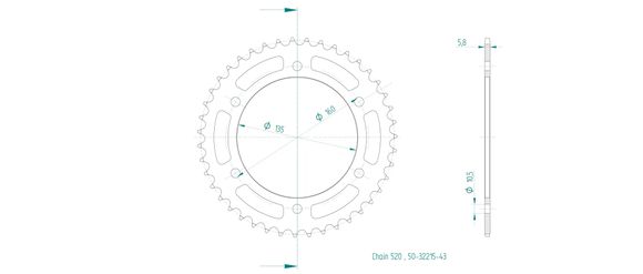 Couronne Esjot 43 dentsRef : ESJO00046A / 12113069