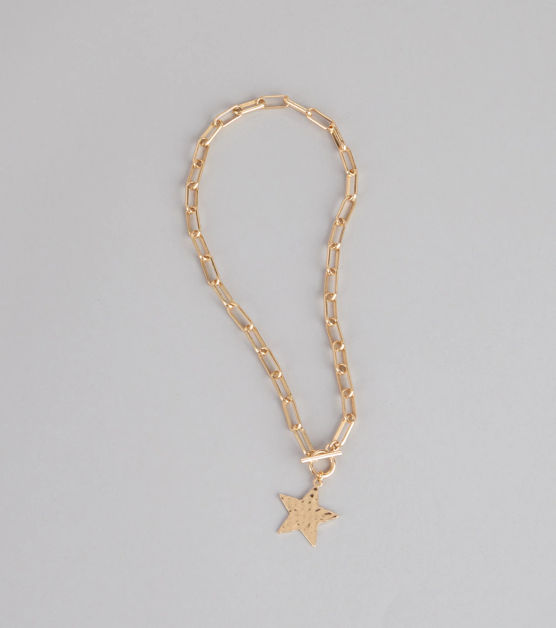 Star Cross Statement Chain Necklace
