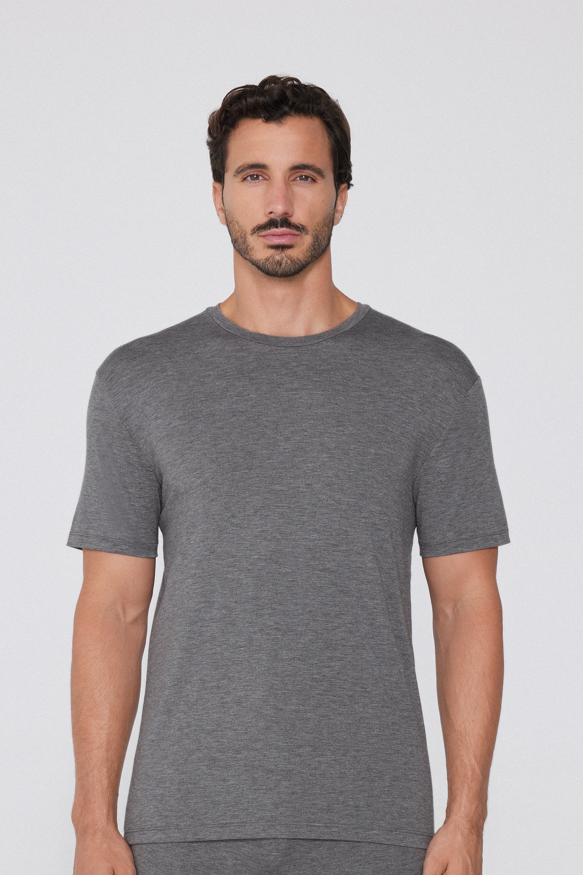 Round-Neck Viscose T-Shirt