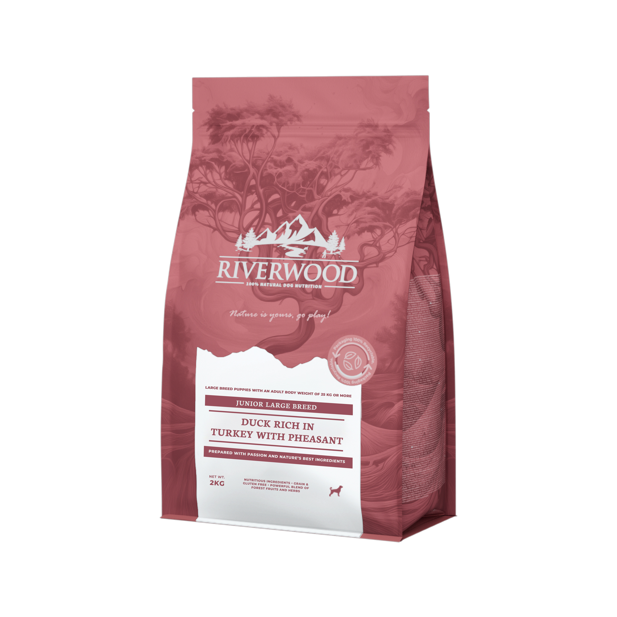 Riverwood Junior Large Dog Food - Duck & Turkey with Pheasant - 12kg