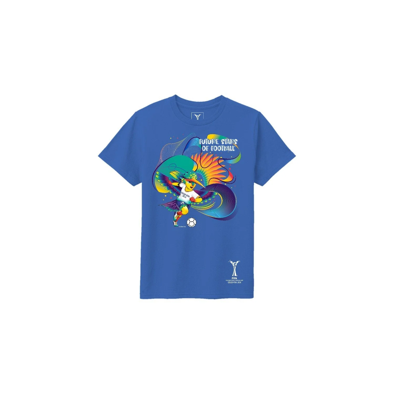 World football competition U-20 Women's World Cup Colombia 2024™ Blue Mascot T-Shirt - Youth