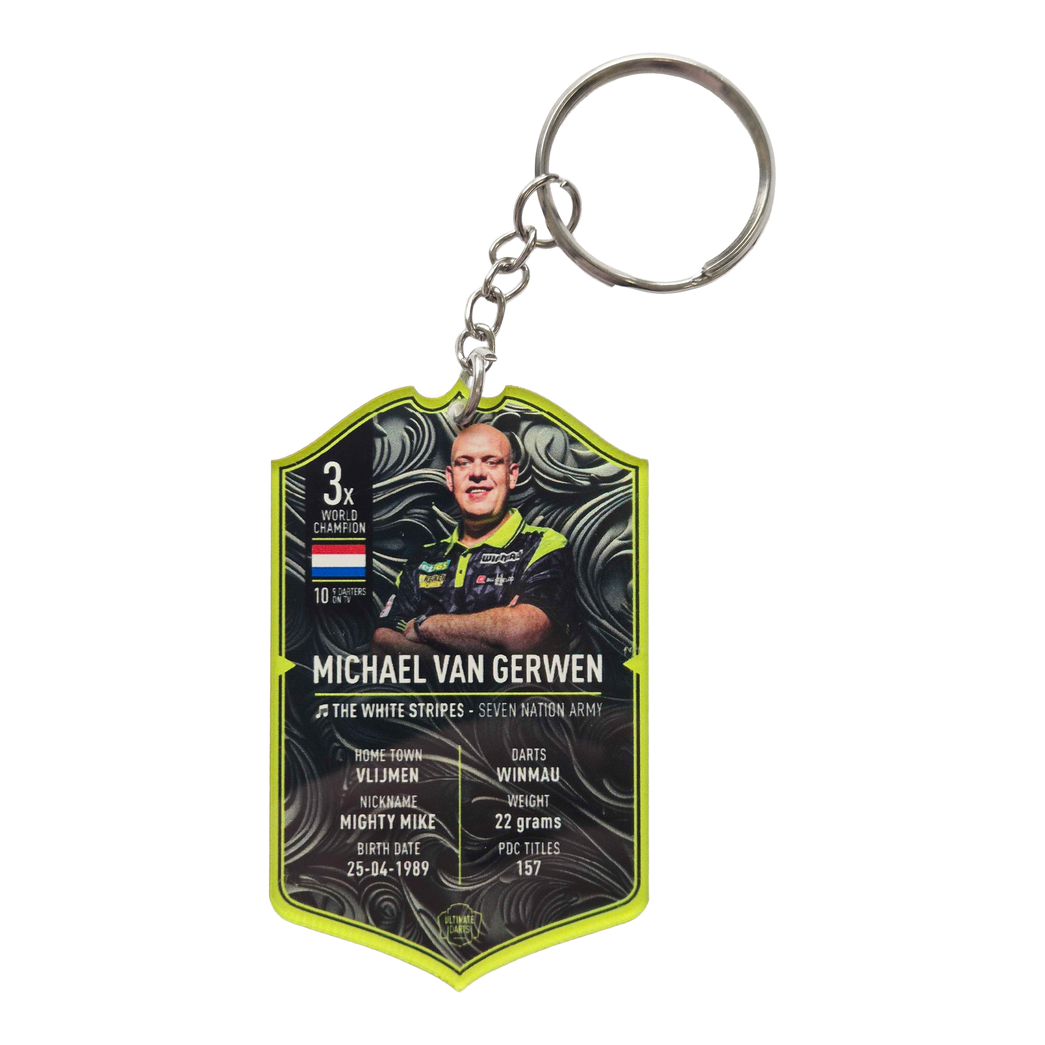 Ultimate Darts Card Keychain - Michael Van Gerwen