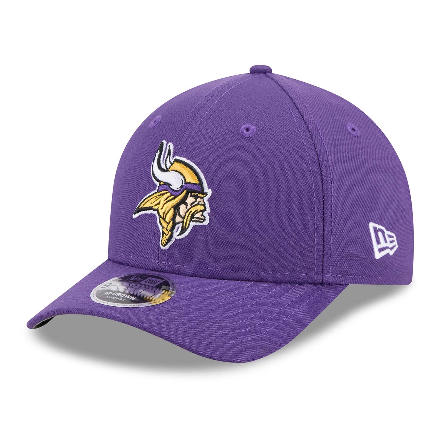 Minnesota Vikings NFL Team Logo New Era 9FORTY M-Crown Snapback Cap Purple