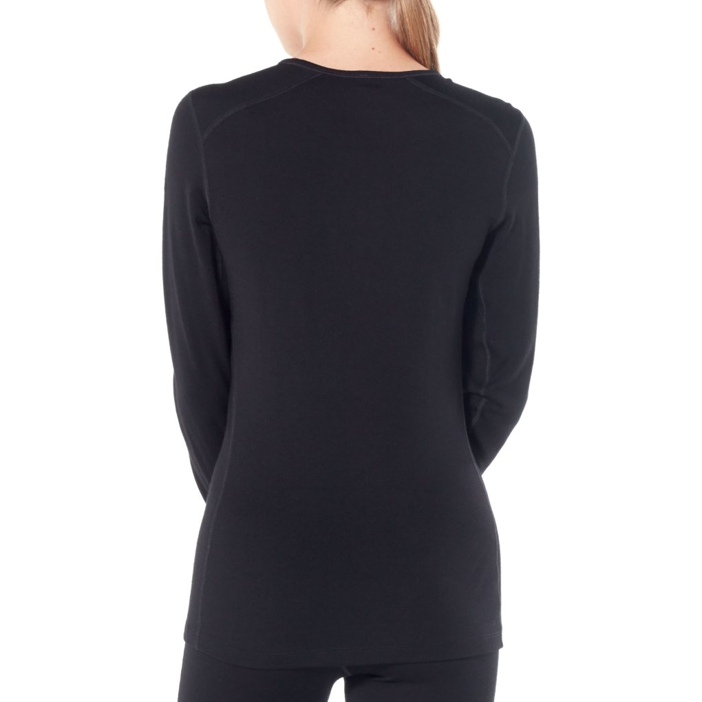 Icebreaker Merino 260 Tech Long Sleeve Crewe Thermal Top Women - Black