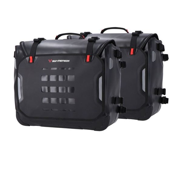 SW-MOTECH SysBag WP L/L Saddlebags (27-40 liters x 2) complete with mount - BlackRef: bc.sys.01.622.21000/ / bc.sys.01.622.21000/b