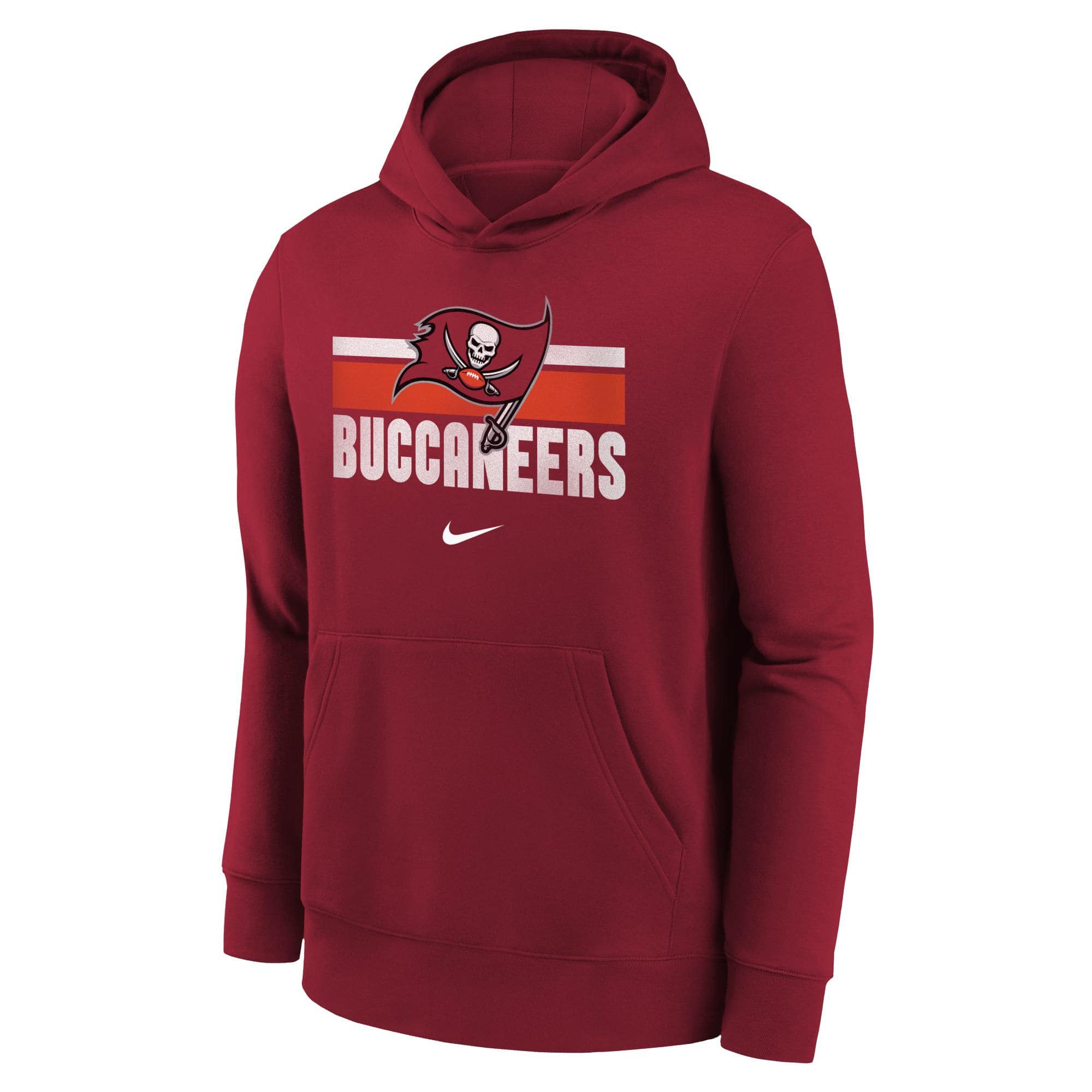 Tampa Bay Buccaneers NFL Team Stripes Nike Club Hoodie (YOUTH)