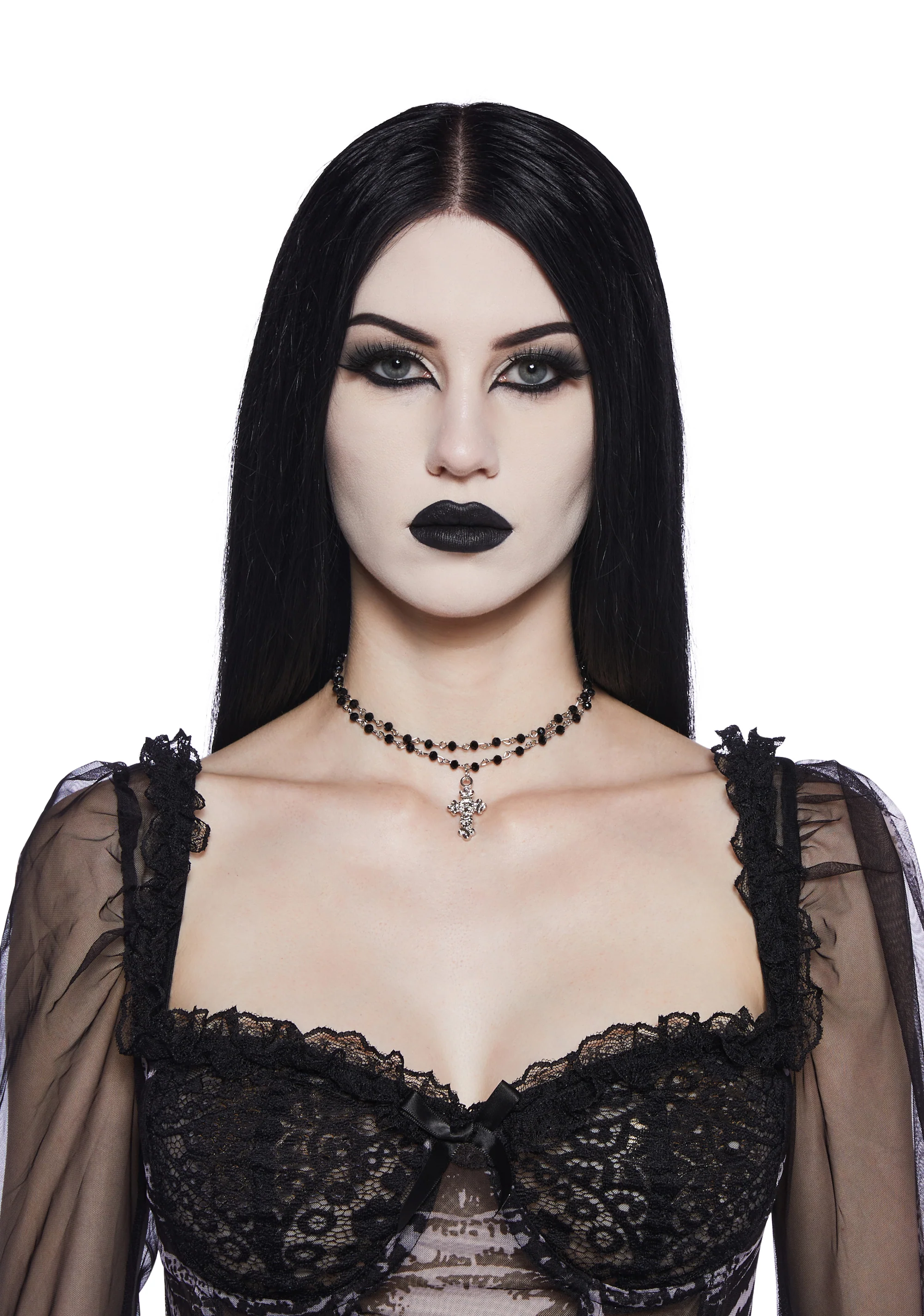 Gothic Prayer Beaded Choker