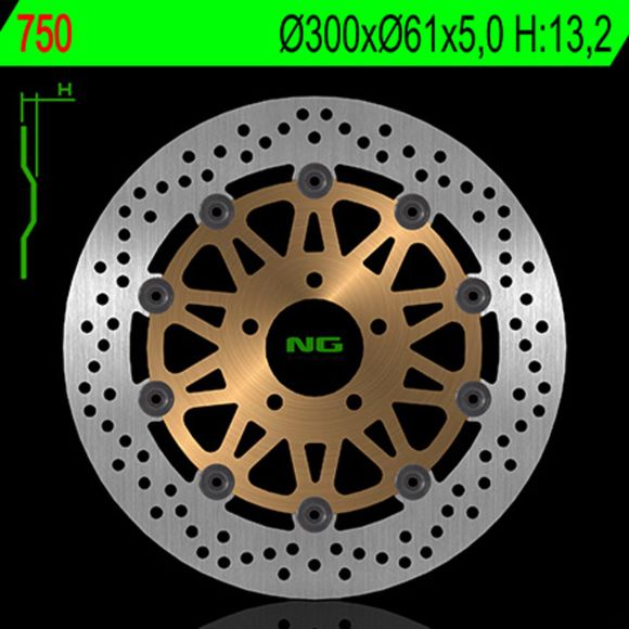 Round NG floating brake discRef: NGD00198A / 1024198