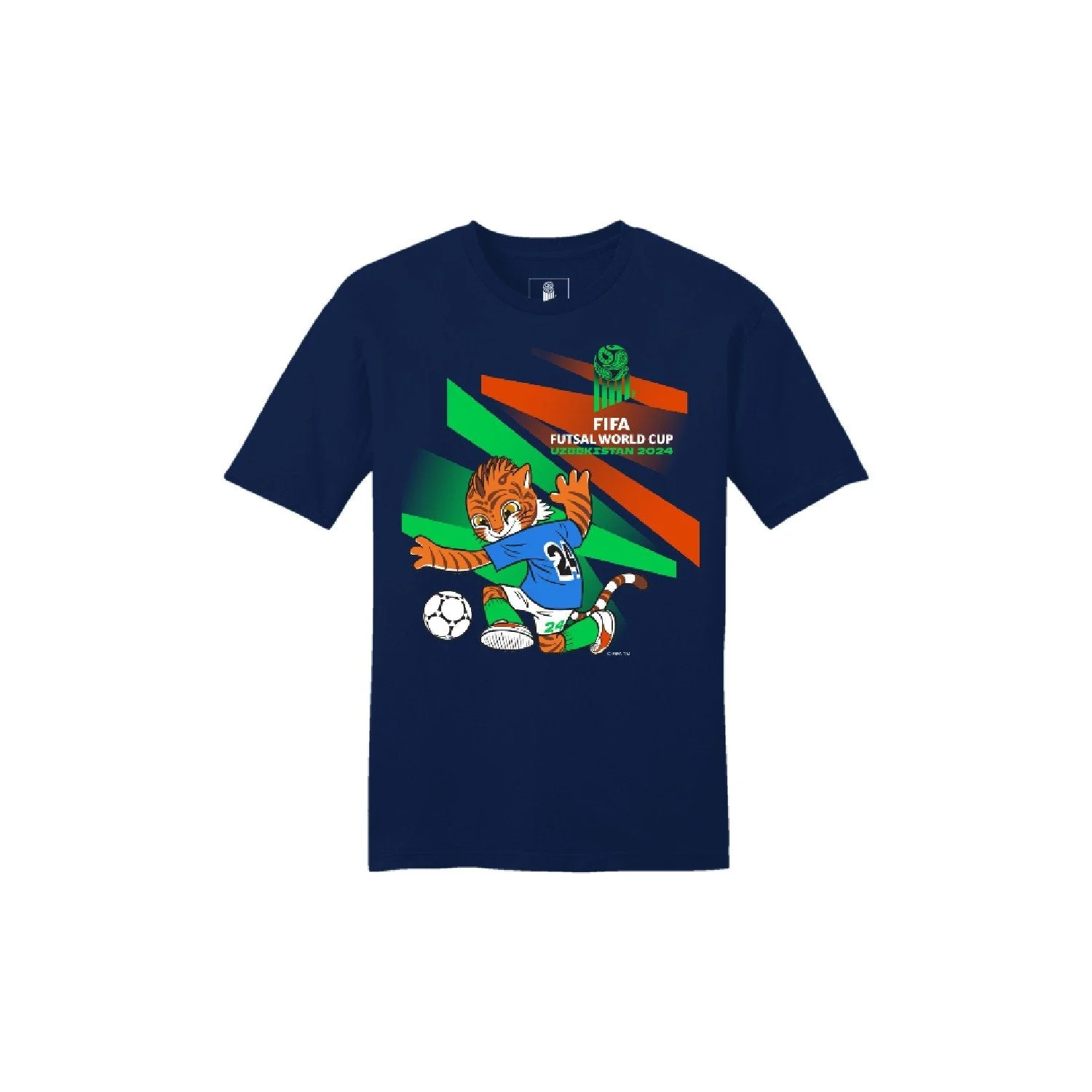 World football competition Futsal World Cup Uzbekistan 2024™ Blue Mascot T-Shirt - Youth