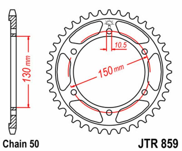 JT. steel standard 859 - 530 SprocketRef: Jtc00269A / 1075525001