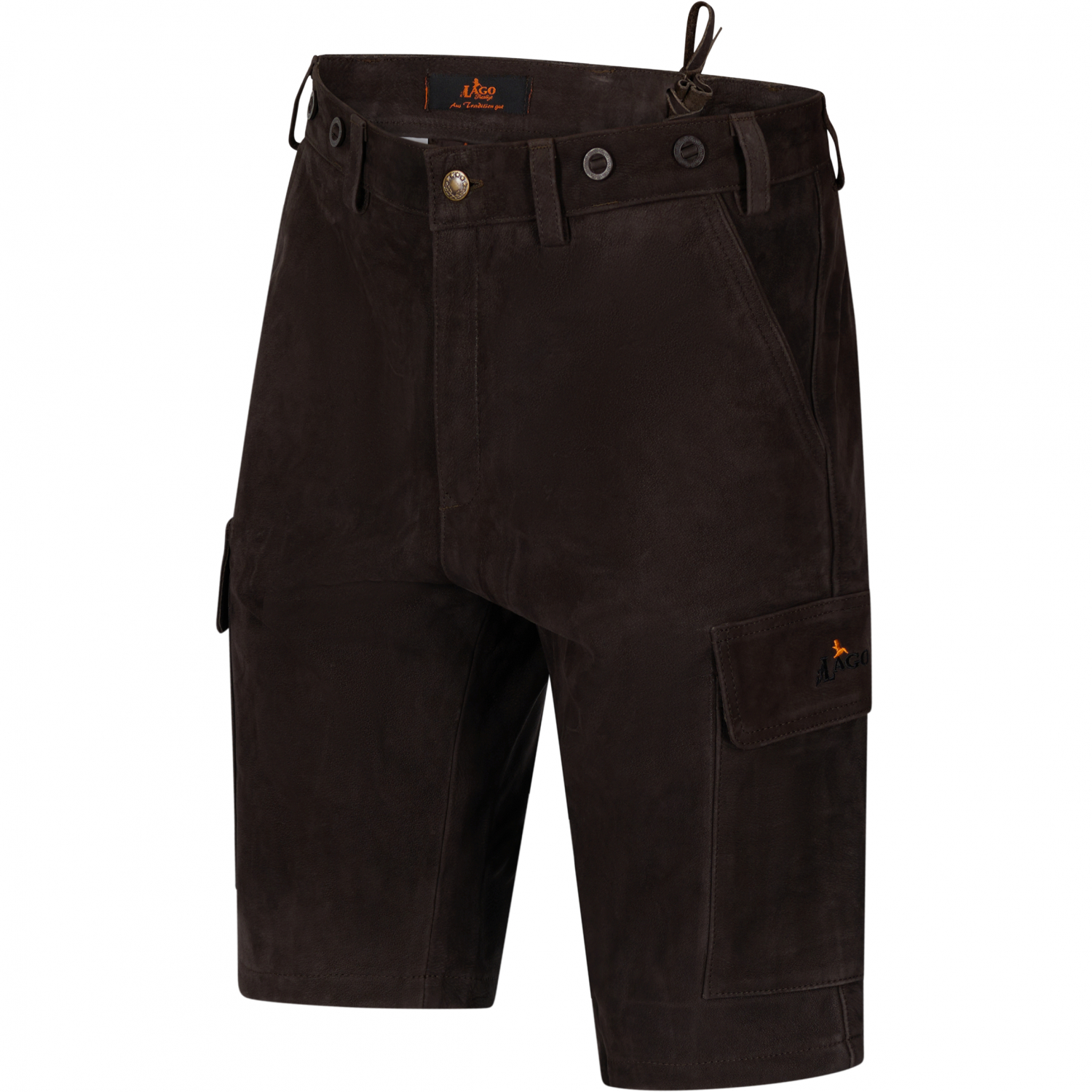 il Lago Prestige Leather Shorts Nevada Men (Brown)