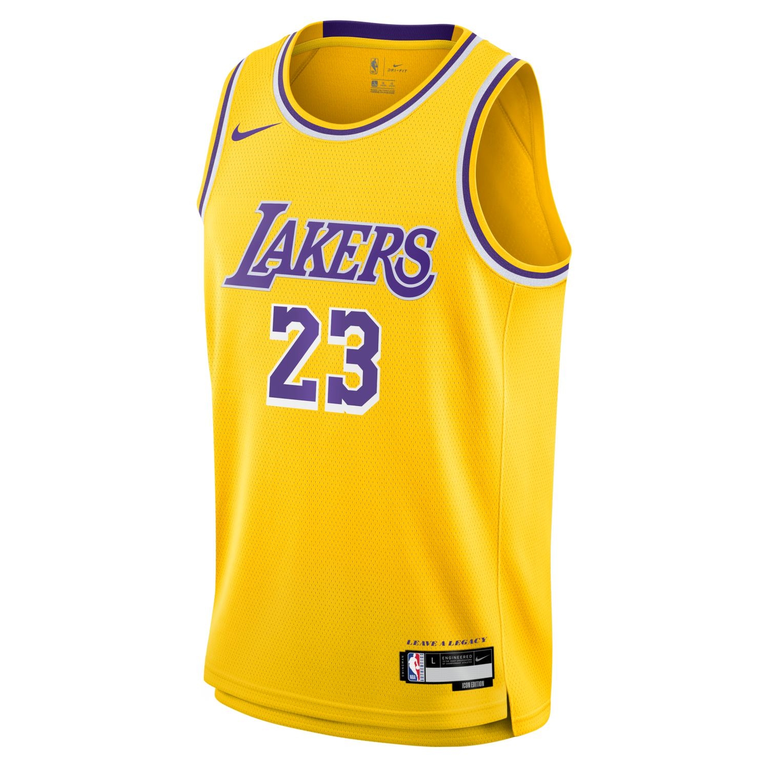 LeBron James #23 Los Angeles Lakers Nike Swingman NBA Jersey Yellow (YOUTH)
