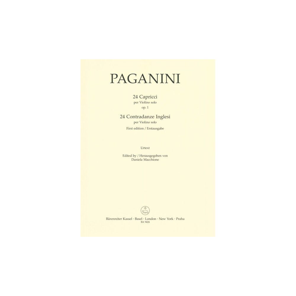 Bärenreiter Paganini 24 Capricci Violin – Thomann Ireland