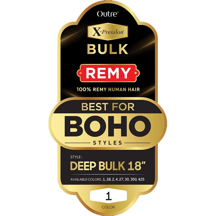 Outre X-Pression Bulk Remy Human Hair Braiding - HUMAN BULK REMY DEEP BULK 18
