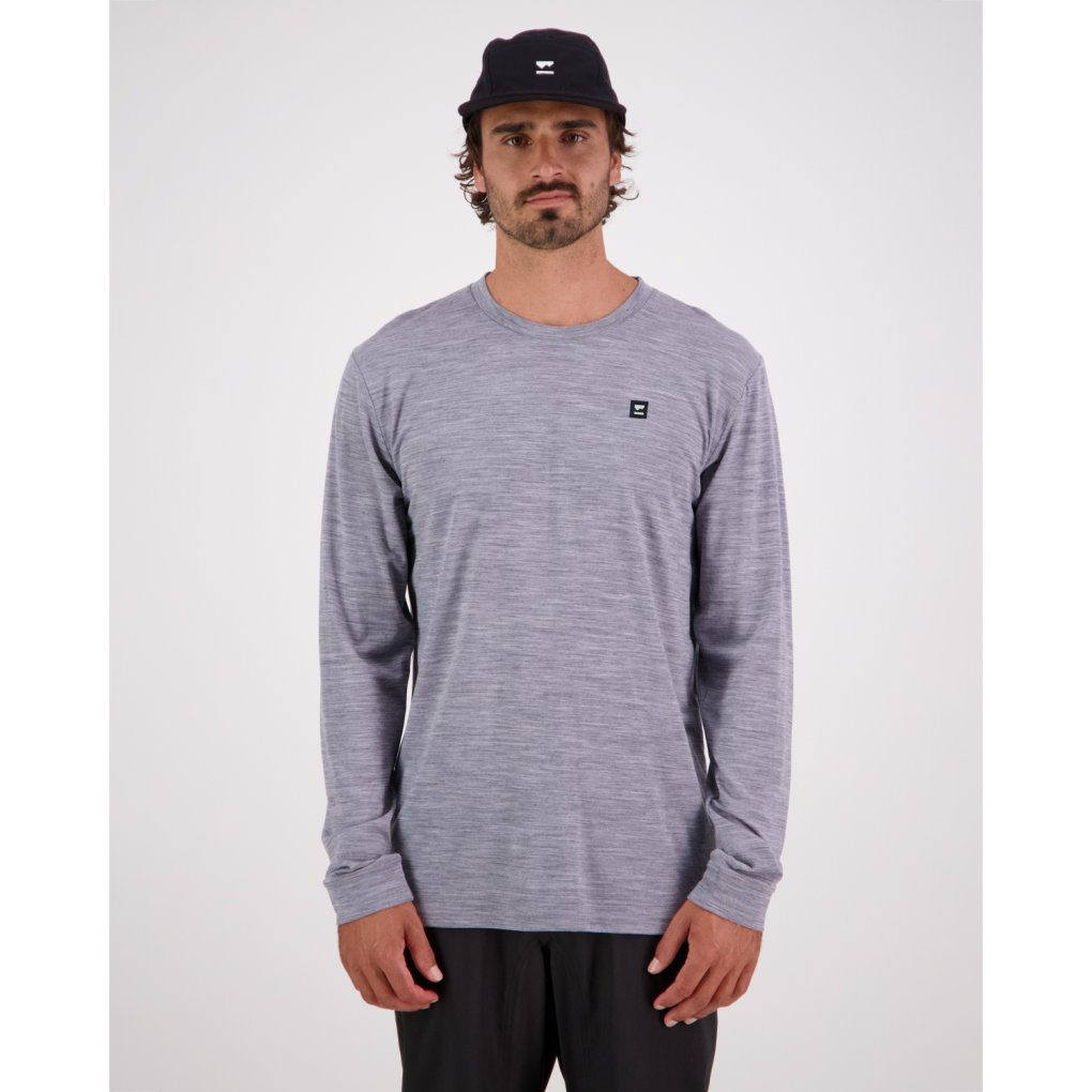 Mons Royale Icon Merino Classic Long Sleeve Men - grey heather