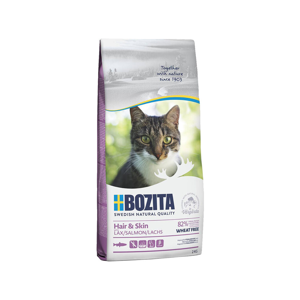 Bozita Hair & Skin Wheat Free Cat Food - 2 kg - Salmon