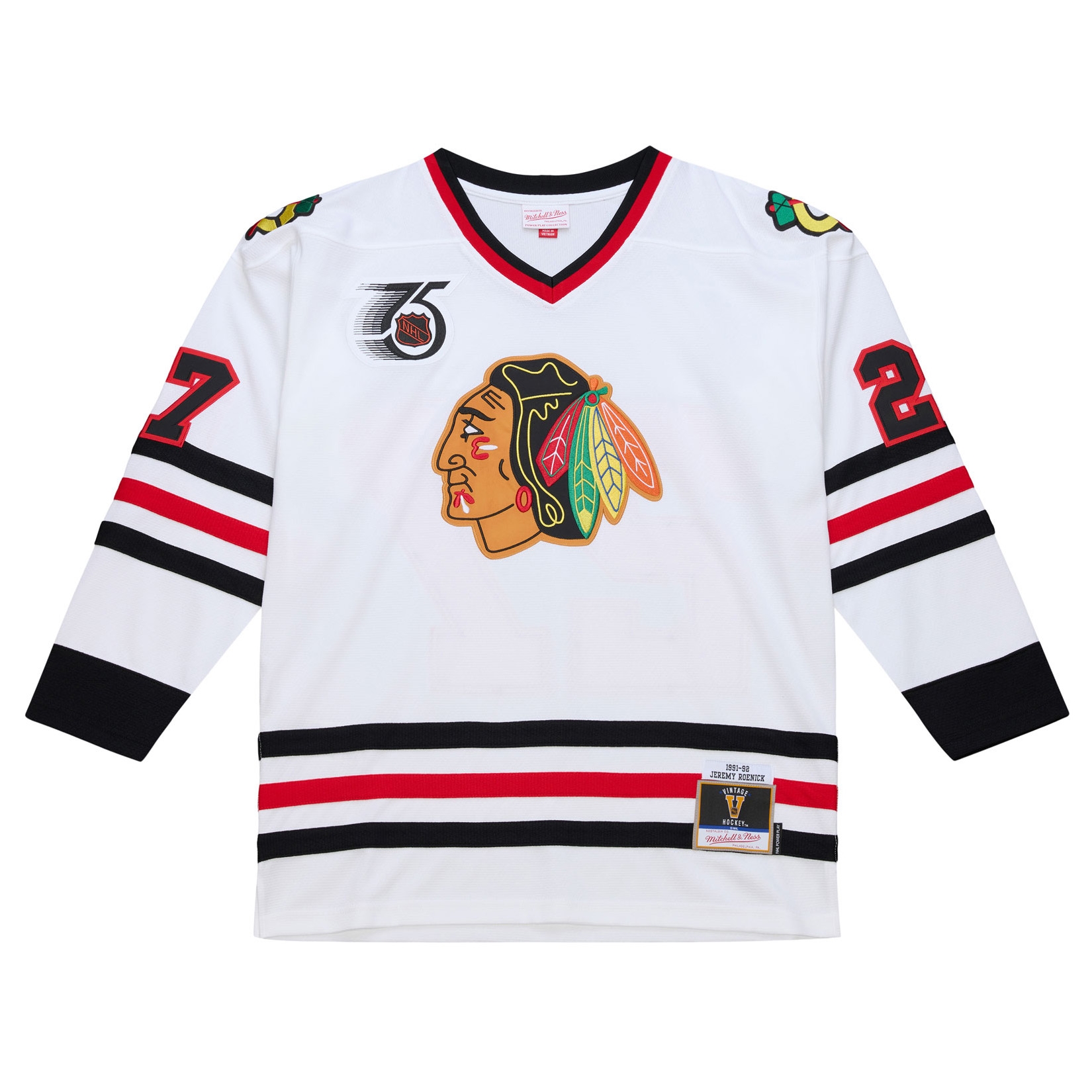 Jeremy Roenick #27 Chicago Blackhawks 1991-92 Premium Power Play NHL Jersey White