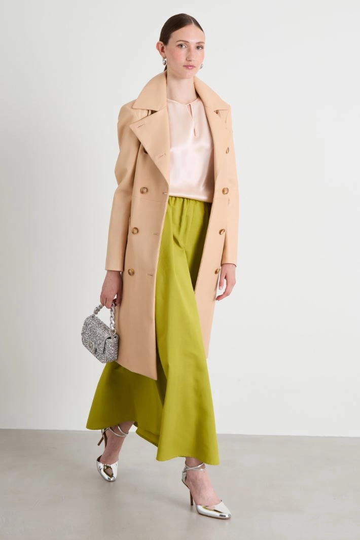 Taffeta maxi skirt - LIME