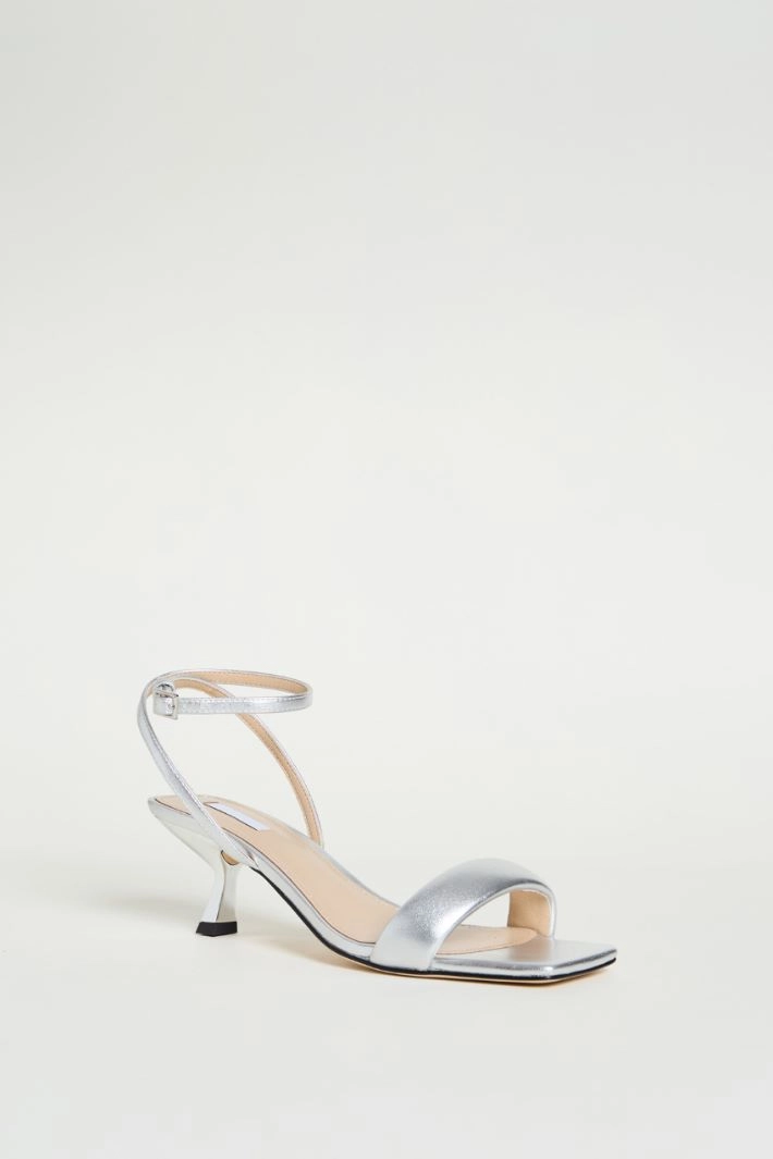 Ankle-strap sandals - SILVER