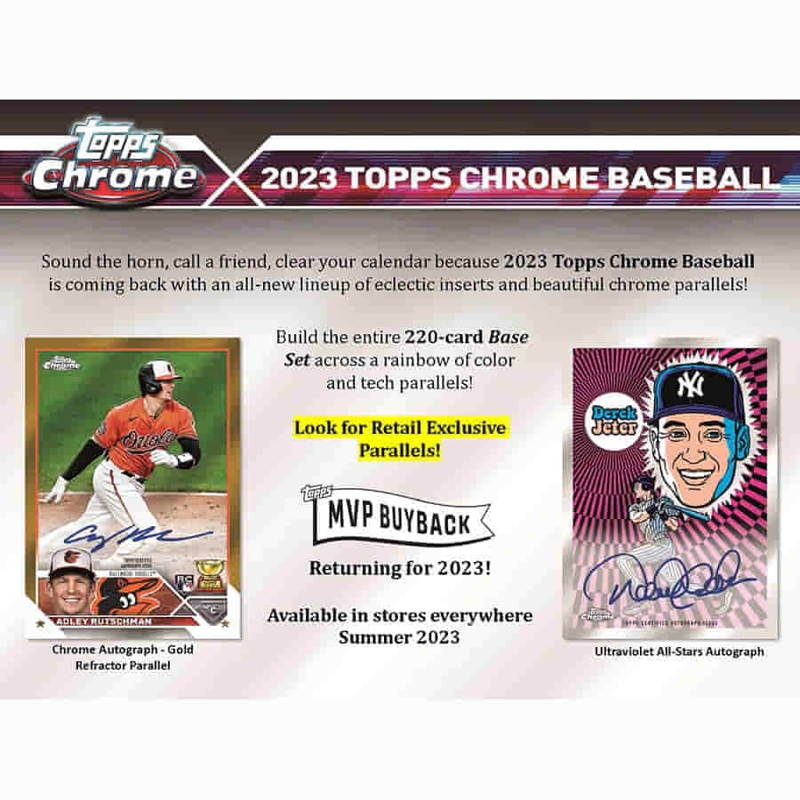 2023 Topps Chrome Baseball MLB Blaster Box