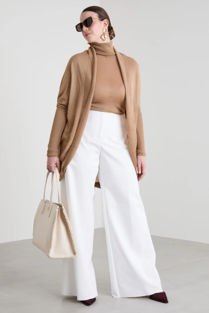 Wool and cashmere cardigan - CAMEL