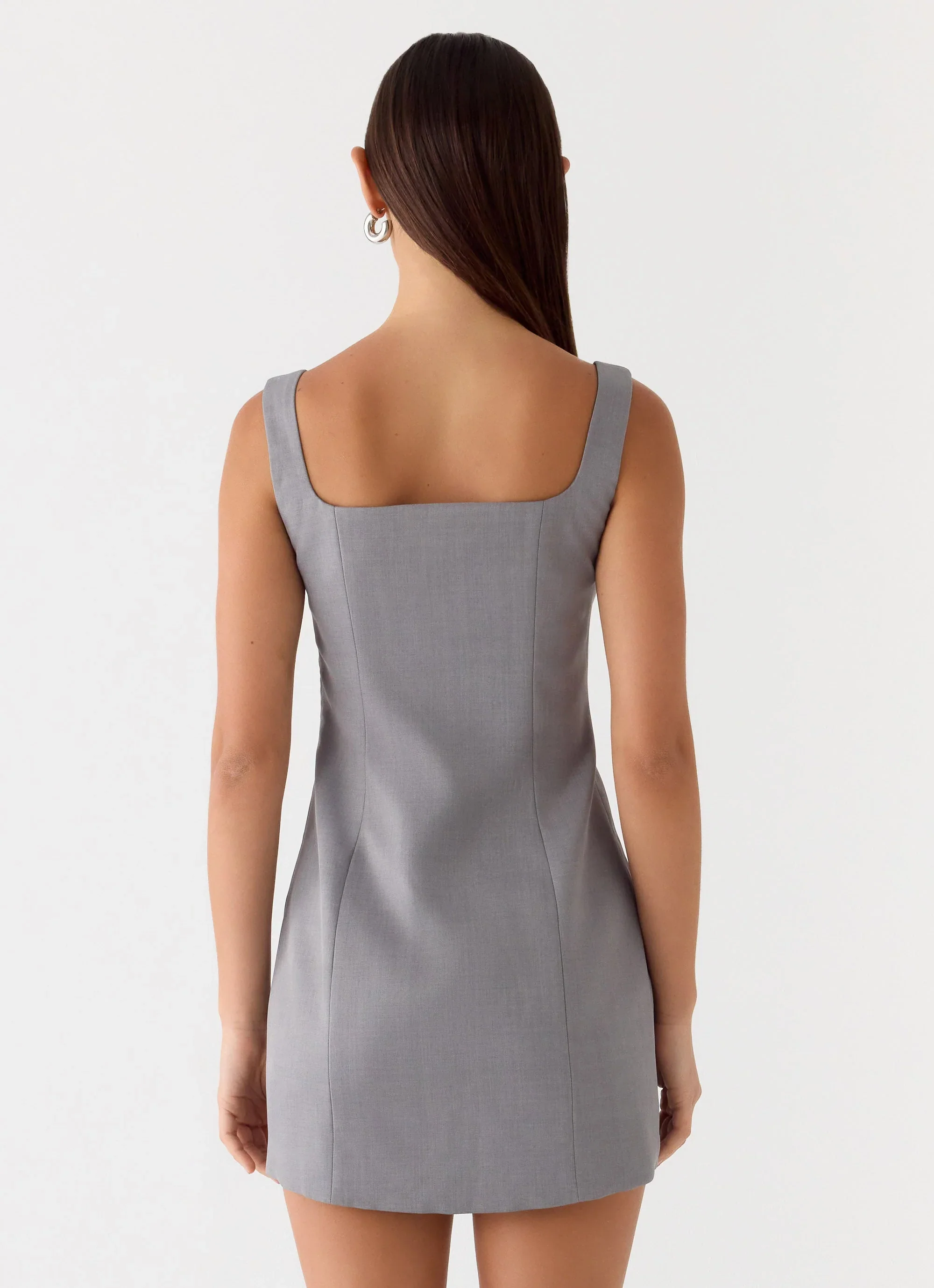 Brief Tension Mini Dress - Smoke Grey