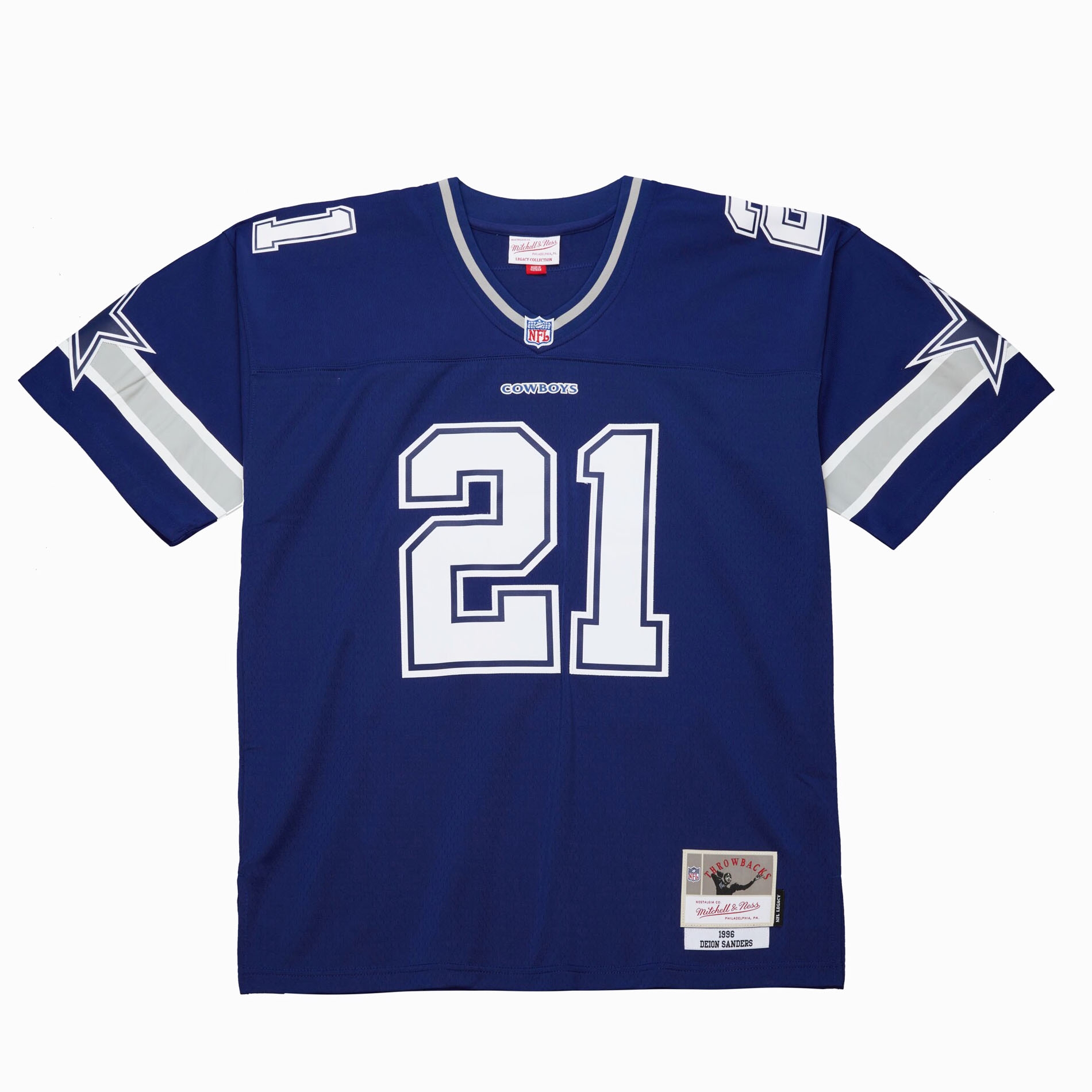 Deion Sanders #21 Dallas Cowboys 1996 Legacy Throwback NFL Jersey Navy