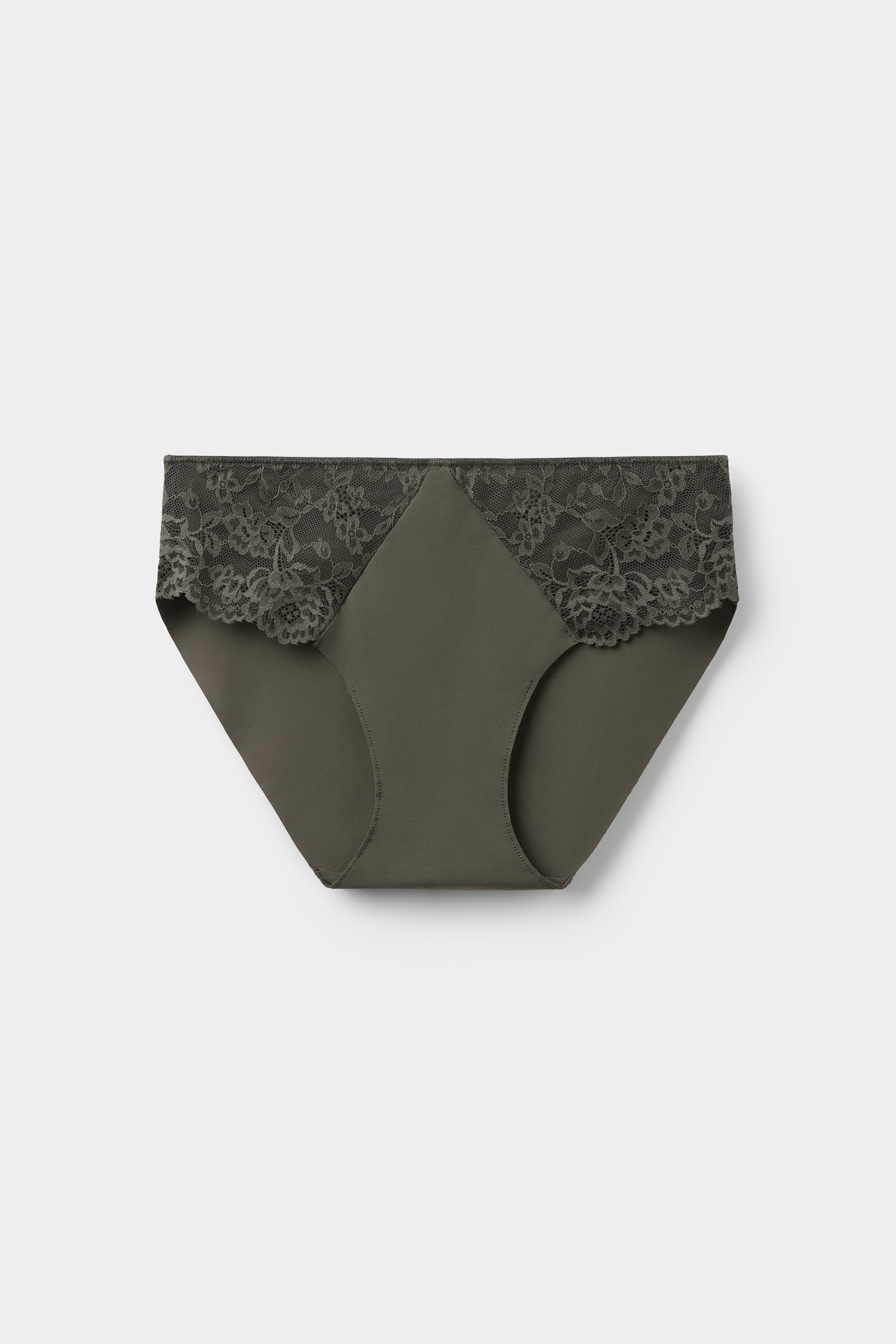 Laser Cut Microfibre and Lace Knickers