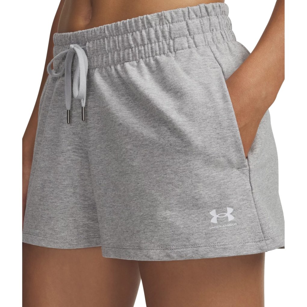 Under Armour UA Sport Terry Shorts Women - Mod Gray Light Heather/White
