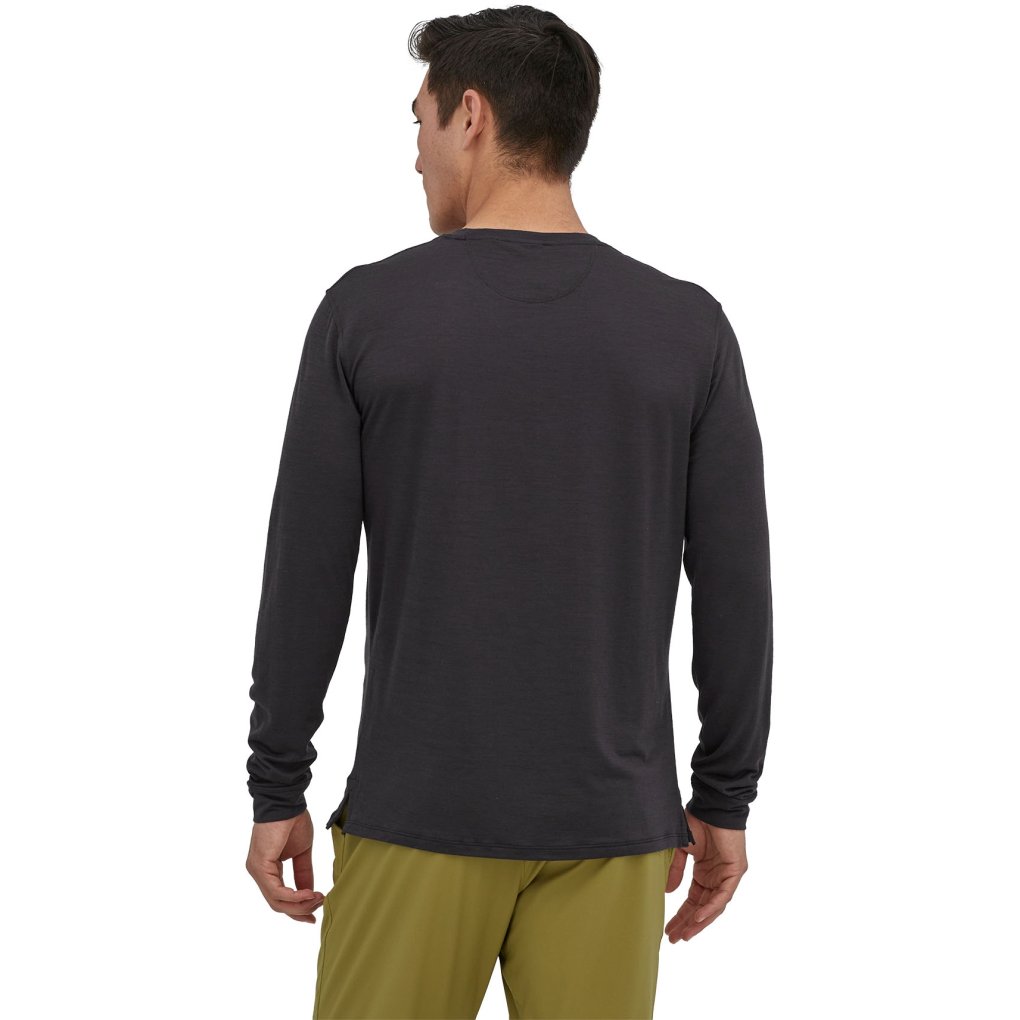Patagonia Capilene Cool Merino Graphic Longsleeve Shirt Men - Heritage Header: Black